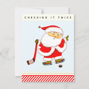 Weihnachtskarten für Hockey-Urlaub Feiertagskarte