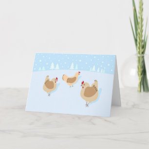 Weihnachtskarten für Hühnerliebhaber! Feiertagskarte