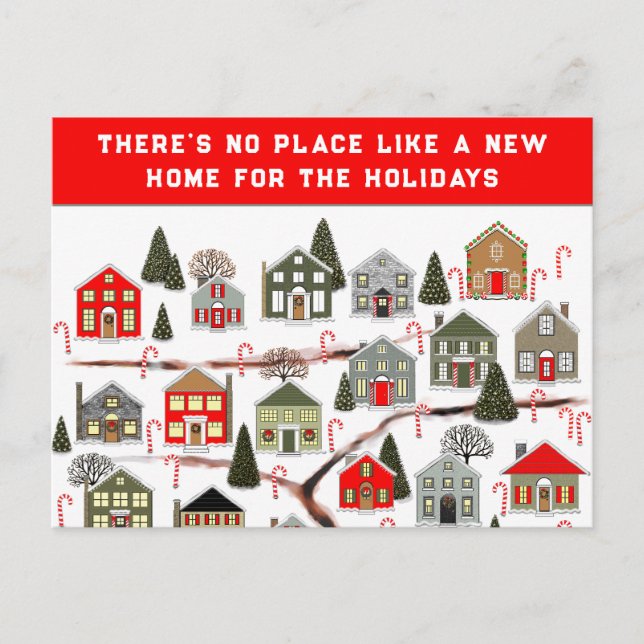 Weihnachtskarten für Immobilienmakler Postkarte (Vorderseite)