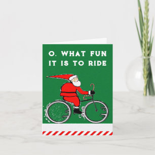 Weihnachtskarten für Radfahrer Feiertagskarte