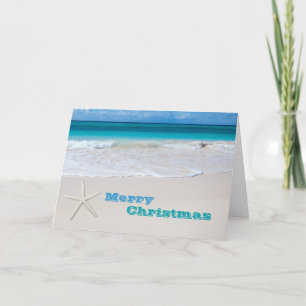 Weihnachtskarten für Sand und Surf Tropical Feiertagskarte