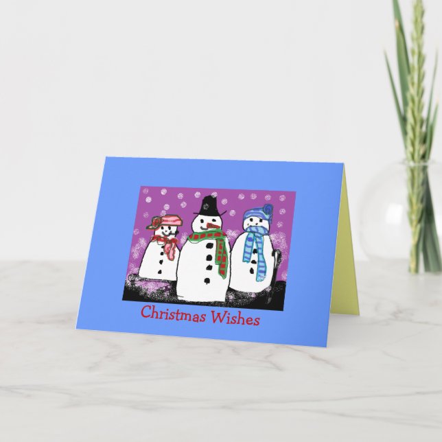 Weihnachtskarten für Snowfolker Feiertagskarte (Vorderseite)