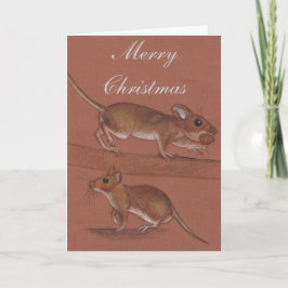 Weihnachtskarten für Wood Mäuse British Wildlife Feiertagskarte