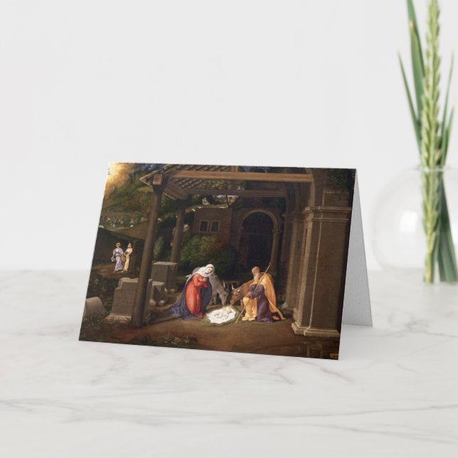 Weihnachtskarten | Geburt Feiertagskarte (Vorderseite)