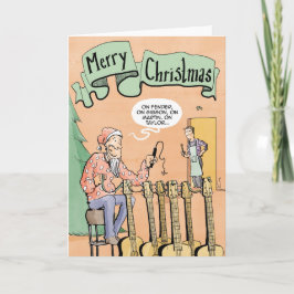 Weihnachtskarten-Gitarren-Ren Feiertagskarte