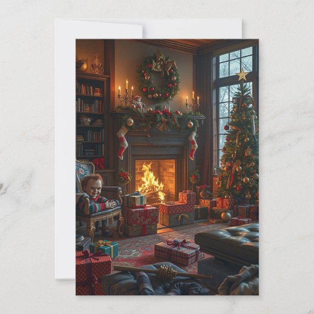 Weihnachtskarten handgefertigt einladung (Vorderseite)