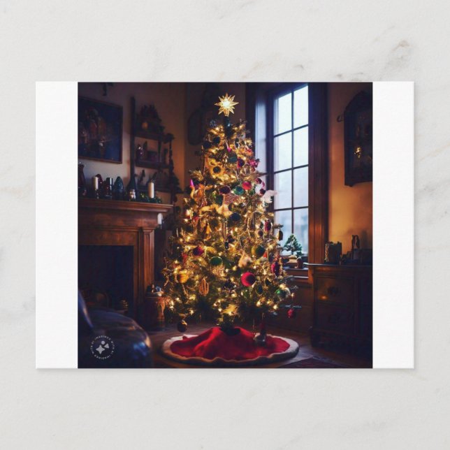 Weihnachtskarten handgefertigt postkarte (Vorderseite)