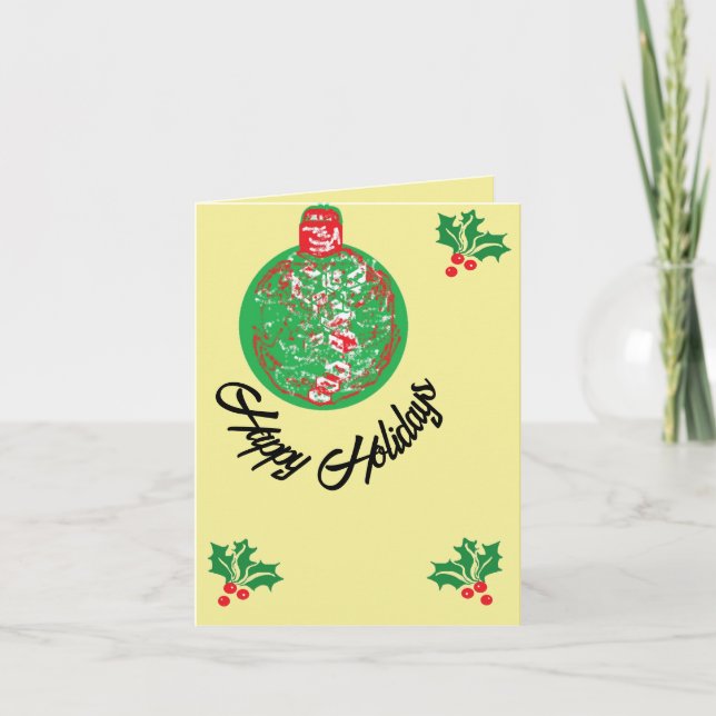 Weihnachtskarten : Happy Holiday's Feiertagskarte (Vorderseite)