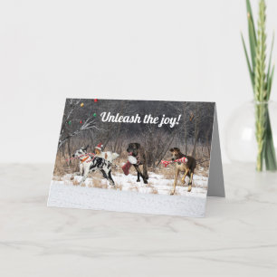 Weihnachtskarten Hunde Feiertagskarte