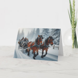 Weihnachtskarten im Landstil. Feiertagskarte