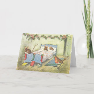 Weihnachtskarten im Vintage-Stil Feiertagskarte