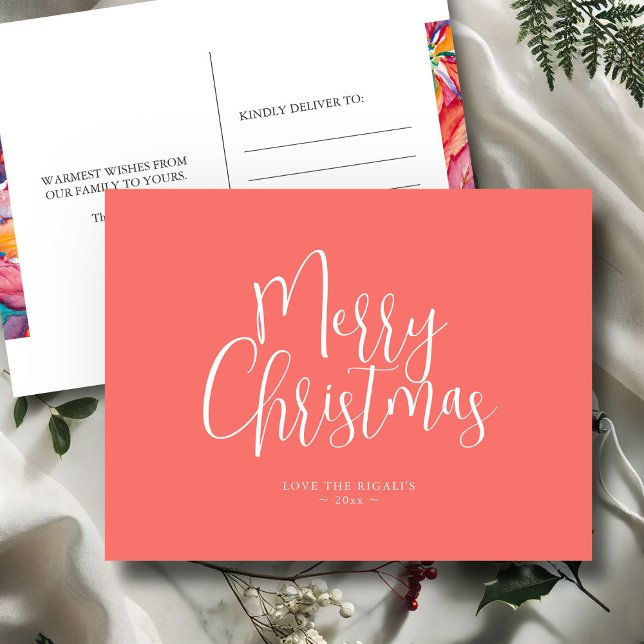Weihnachtskarten individuell anpassbar | Modern Feiertagspostkarte (Unique Christmas postcards Minimalistic modern design.)