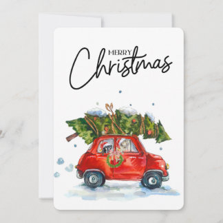 Weihnachtskarten-Jungtiere mit Baum