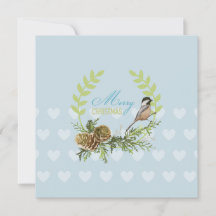 Weihnachtskarten Kiefernkiefer hören Vogelherzen