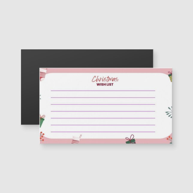 Weihnachtskarten Magnetkarte (Vorne/Hinten)