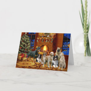 Weihnachtskarten-Mehrfachdosenrassen Feiertagskarte