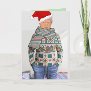 Weihnachtskarten mit Donald Trump im Weihnachtspul Dankeskarte