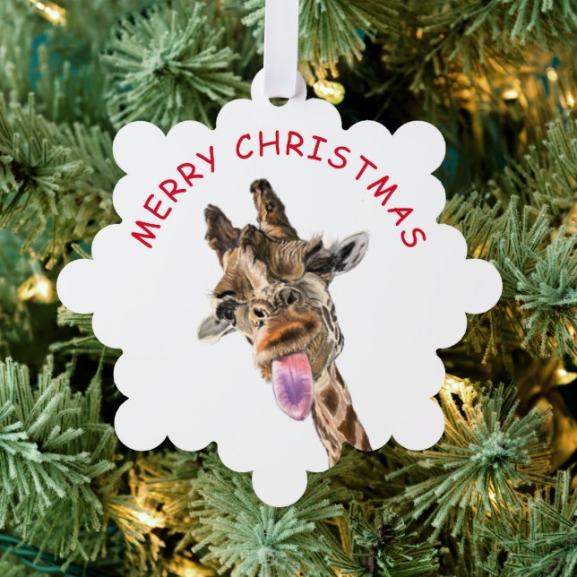 Weihnachtskarten mit spielerischer Giraffe Ornament Karte (Insitu (Baum))