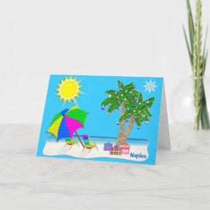 Weihnachtskarten Neapels Florida. Personifizieren Feiertagskarte