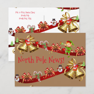 Weihnachtskarten Nordpol Elf Postkarte