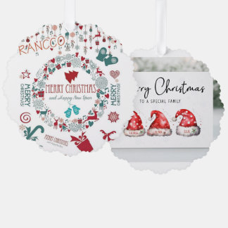 Weihnachtskarten Ornament Karte