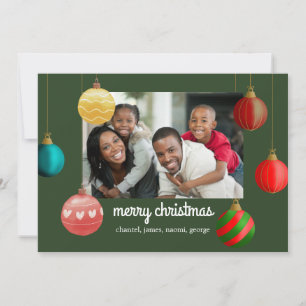 Weihnachtskarten Personalisiertes Foto Ornamente S Feiertagskarte