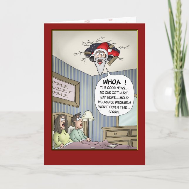 Weihnachtskarten: Rough Landing Feiertagskarte (Vorderseite)