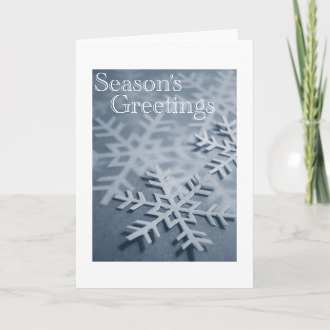 Weihnachtskarten-Schneeflocke Feiertagskarte (Vorderseite)