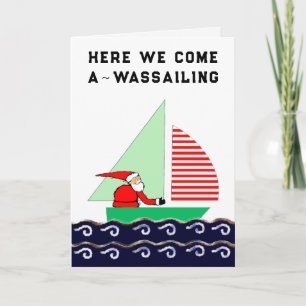 Weihnachtskarten segeln feiertagskarte