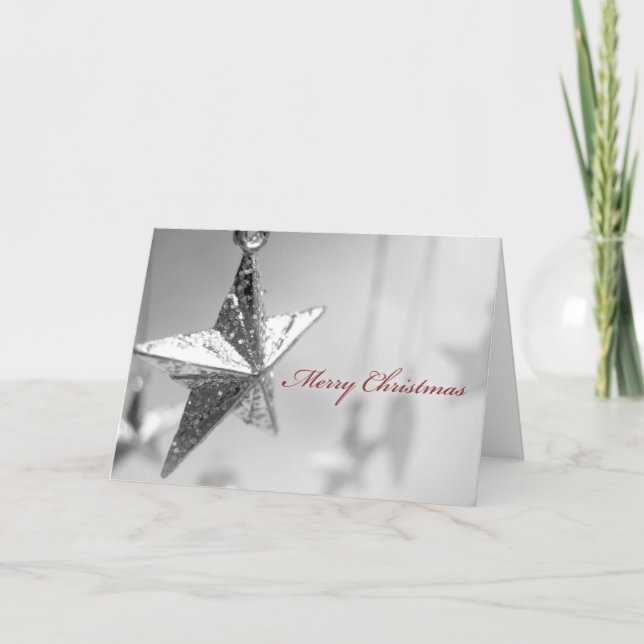 Weihnachtskarten-Stern-Verzierung Feiertagskarte (Vorderseite)
