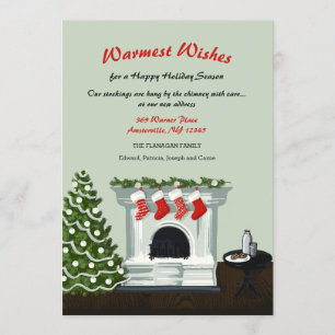 Weihnachtskarten-Strümpfe Einladung