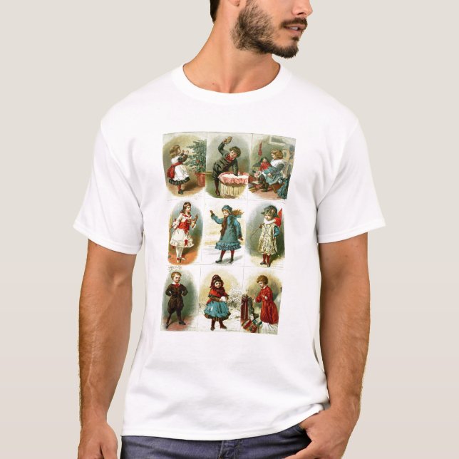 Weihnachtskarten T-Shirt (Vorderseite)