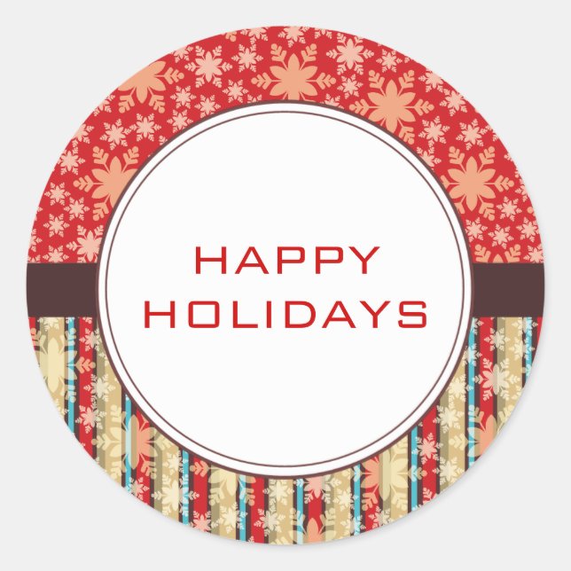 Weihnachtskarten-Umschlag Aufkleber (Vorderseite)