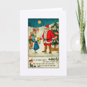 Weihnachtskarten und Kinderweihnachtskarten Feiertagskarte