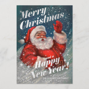Weihnachtskarten Vintager Weihnachtsmann Imitate F Einladung