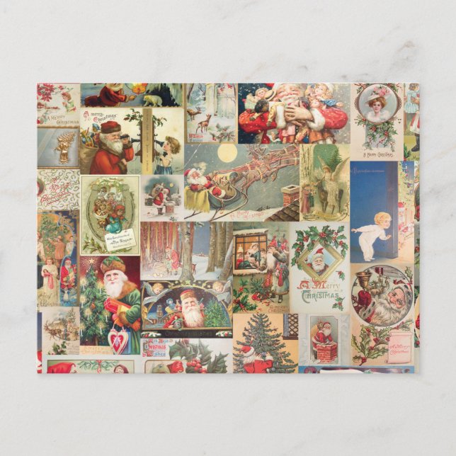 Weihnachtskarten Weihnachtsmuster Feiertagspostkarte (Vorderseite)