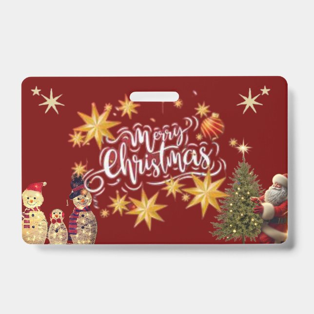 Weihnachtskartenkollektion im festlichen Abzeichen Ausweis (Vorderseite)