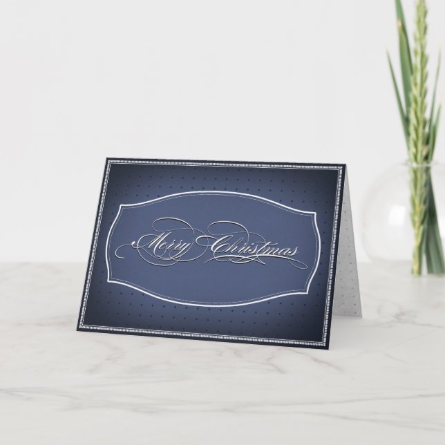 Weihnachtskartenschrift auf Blue Feiertagskarte (Vorderseite)