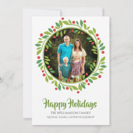 Weihnachtskartentafel Red Berry Feiertagskarte