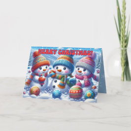 Weihnachtskartentag Snowmen Karte