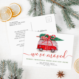 Weihnachtskartentext Rote Drehankündigung Postkarte