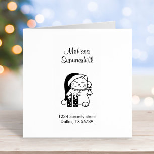 Weihnachtskartonadresse Gummistempel