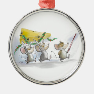 Weihnachtskäse Einbringen Premium-Ornament Silbernes Ornament