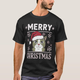Weihnachtskat Frohe Weihnachtsfeiertage T-Shirt