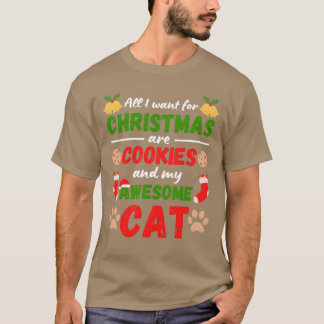 Weihnachtskat und Weihnachtskekse Freunde T-Shirt