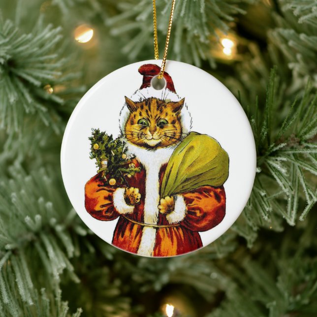 Weihnachtskat von Louis Wain ・ Ornament (Baum)