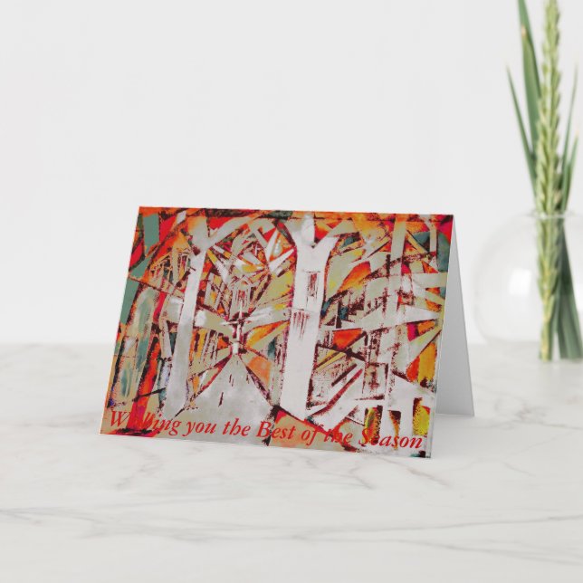 Weihnachtskathedral Feiertagskarte (Vorderseite)