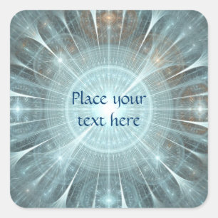 Weihnachtskathedralfenster Quadratischer Aufkleber