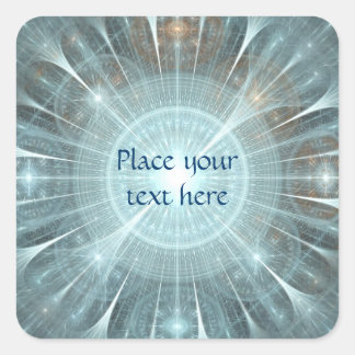 Weihnachtskathedralfenster Quadratischer Aufkleber