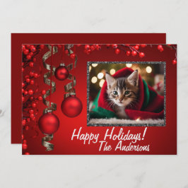 Weihnachtskätzchen 7, Happy Holidays, Weihnachtska Einladung